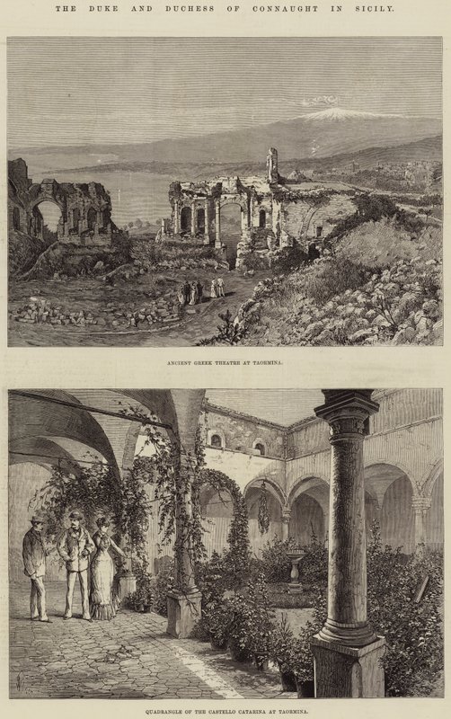 Der Herzog und die Herzogin von Connaught in Sizilien von Thomas Harrington Wilson