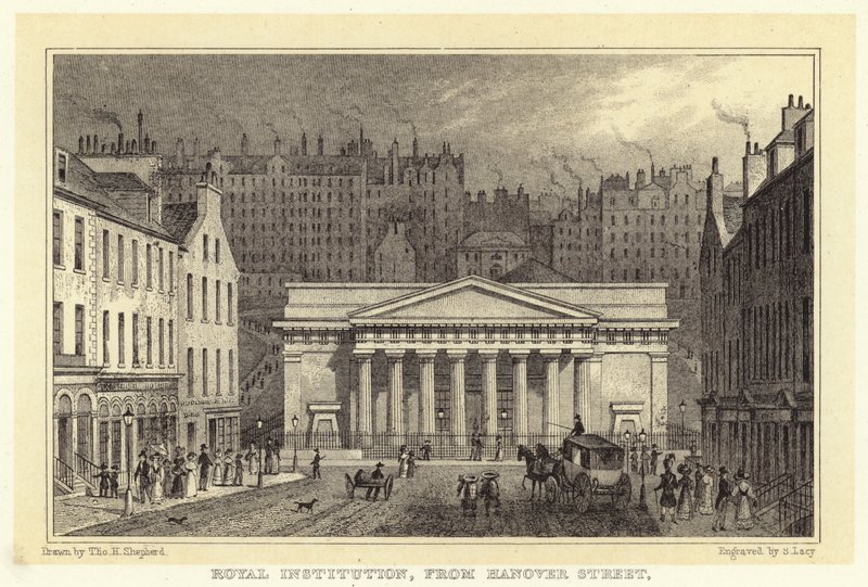 Royal Institution, von der Hanover Street von Thomas Hosmer (after) Shepherd