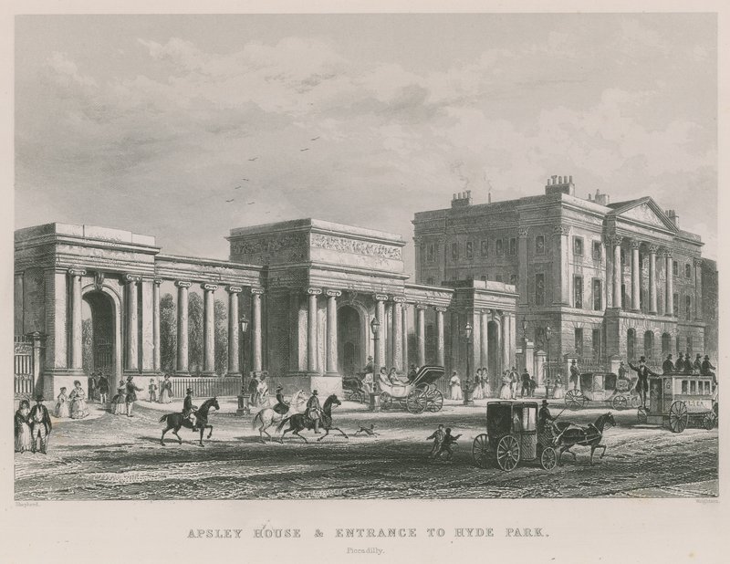 Apsley House und Eingang zum Hyde Park von Thomas Hosmer Shepherd