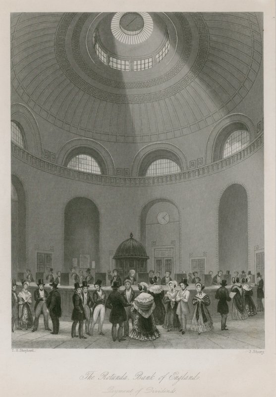 Bank of England, Sir John Soanes Rotunde von Thomas Hosmer Shepherd
