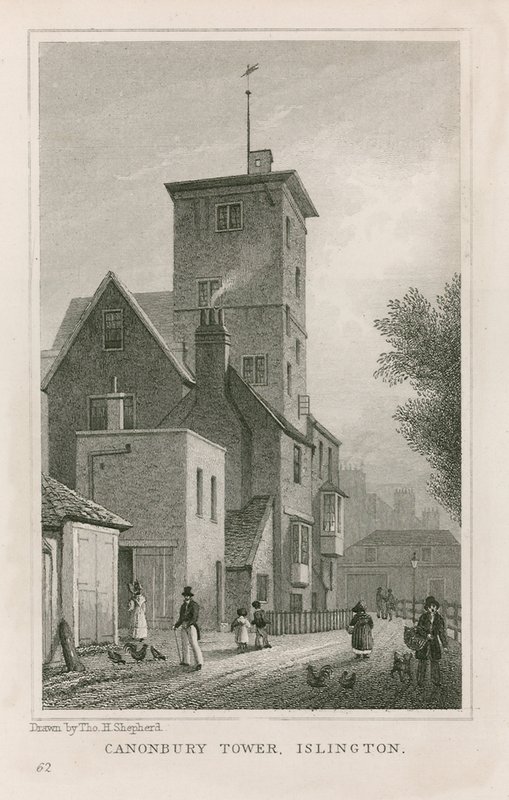 Canonbury House und Tower von Thomas Hosmer Shepherd