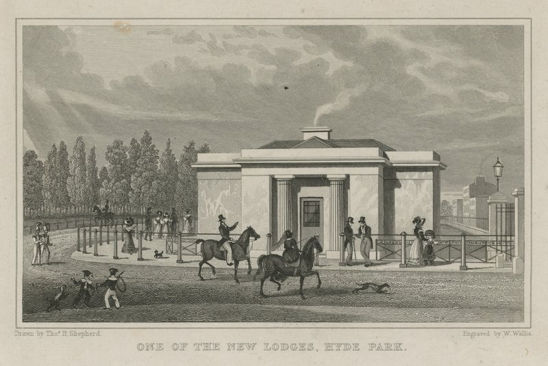 Eine der neuen Lodges, Hyde Park, London von Thomas Hosmer Shepherd