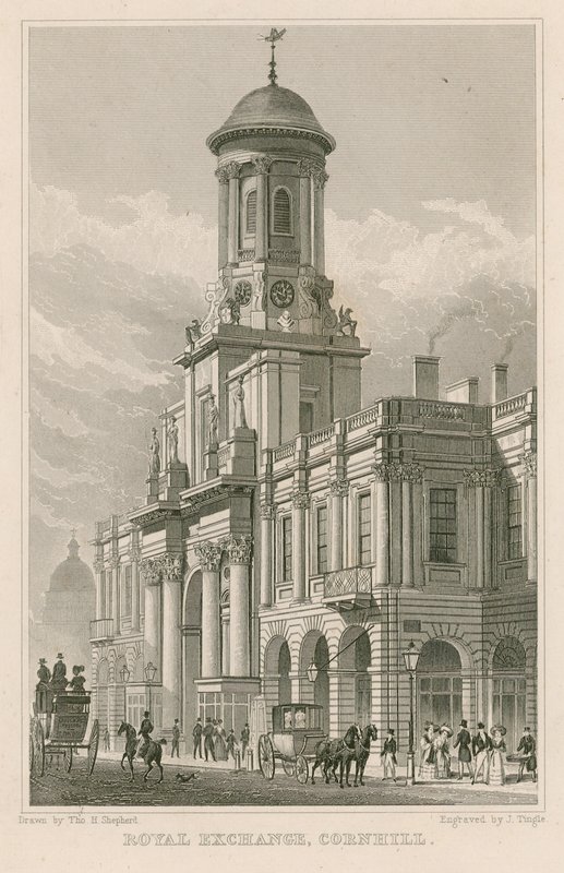 Die Royal Exchange, Cornhill, London von Thomas Hosmer Shepherd