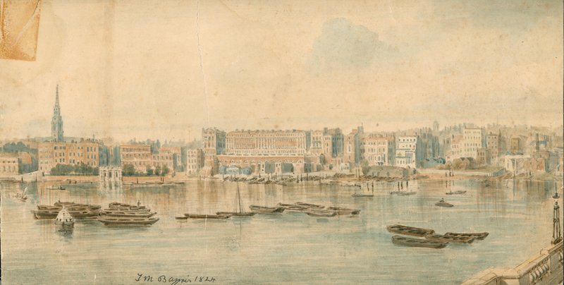Panorama der Nordseite der Themse in 13 Teilen von Thomas Mann Baynes