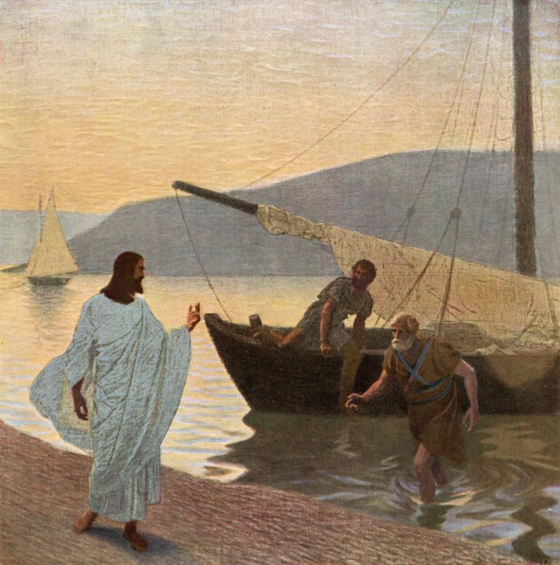 Die Berufung der Apostel Petrus und Andreas durch Jesus von Unbekannt Unbekannt
