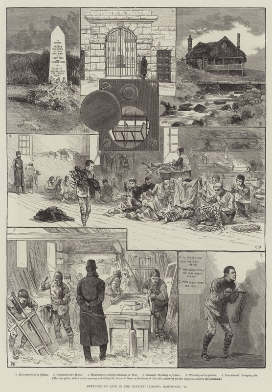 Skizzen aus dem Leben in den Strafgefangenenlagern, Dartmoor von Walter Bothams