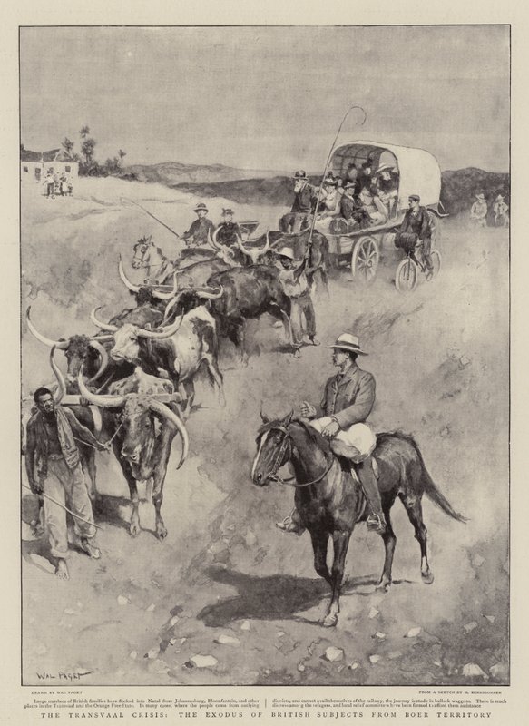Die Transvaal-Krise, die Flucht britischer Untertanen aus dem Buren-Territorium von Walter Stanley Paget