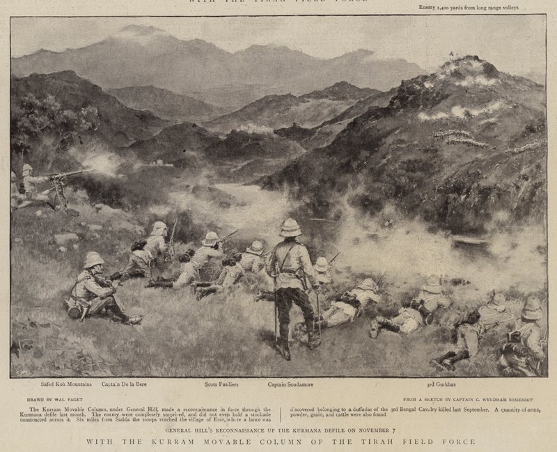 Mit der Kurram-Beweglichen Kolonne der Tirah-Feldtruppe von Walter Stanley Paget