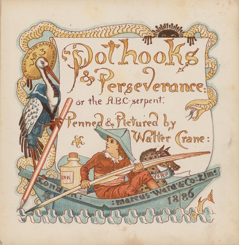 Illustration für Pothooks and Perseverance von Walter Crane von Walter (after) Crane