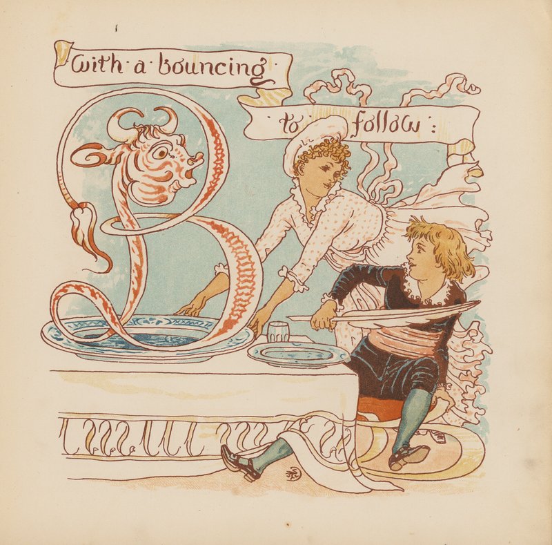 Illustration für Pothooks and Perseverance von Walter Crane von Walter (after) Crane
