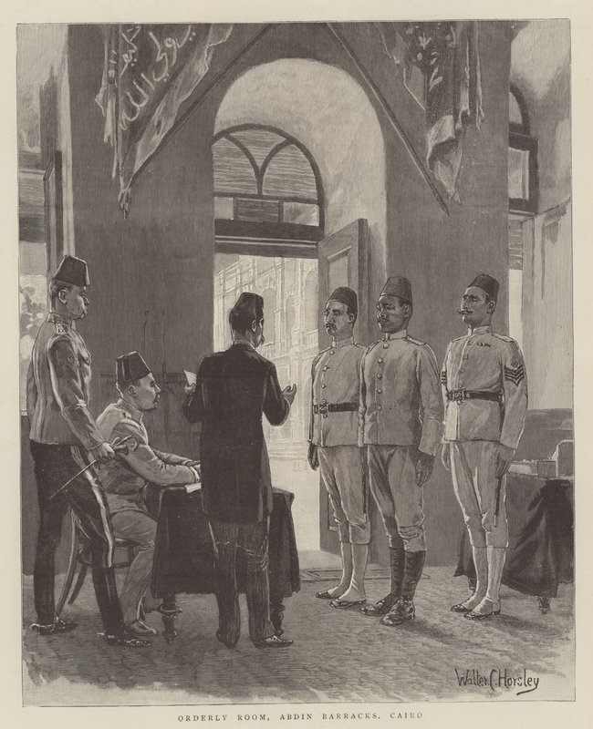 Ordonnanzraum, Abdin-Kaserne, Kairo, Indien von Walter Charles Horsley