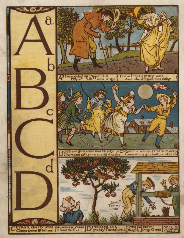 Alphabet (Farblithografie) von Walter Crane