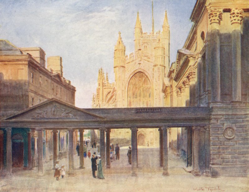 Wessex: Bath Abbey und Pump Room von Walter Frederick Roofe Tyndale