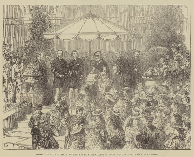 Blumenschau für Kinder in den Gärten der Royal Horticultural Society, South Kensington von Walter Paget