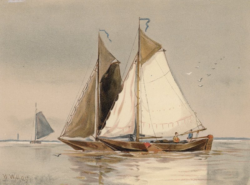Niederländische Abfüller an der Schelde von Walter William May