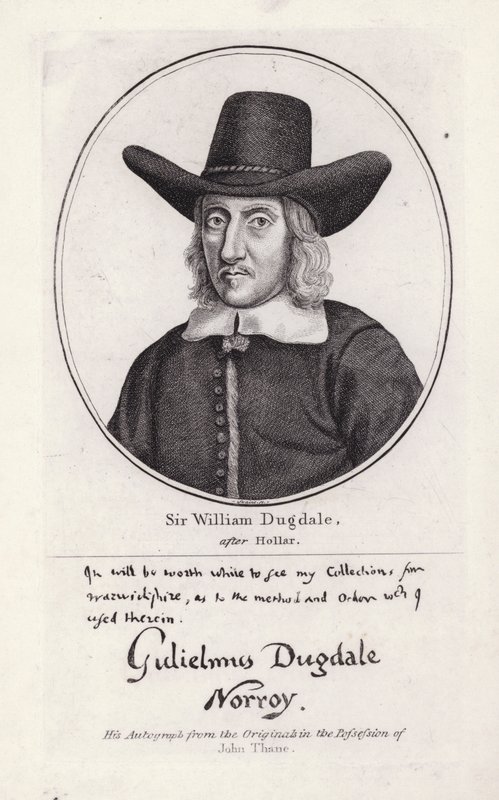 Sir William Dugdale von Wenceslaus (after) Hollar