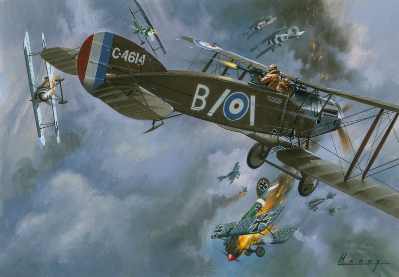 Flugzeuge im Luftkampf von Wilf (20th century) Hardy