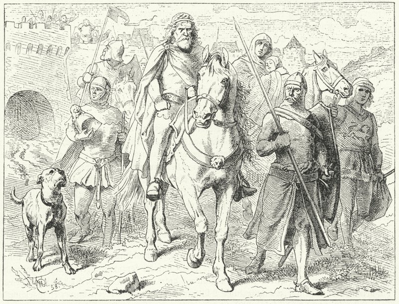 Heinrich der Löwe, Herzog von Sachsen, vor Bardowiek von Wilhelm Camphausen