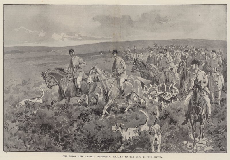 Die Devon und Somerset Staghounds, bringen das Rudel zu den Tuftern von William Barnes Wollen