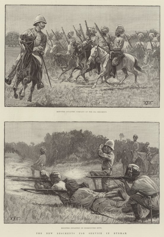 Die neuen Regimenter für den Dienst in Burma von William Barnes Wollen