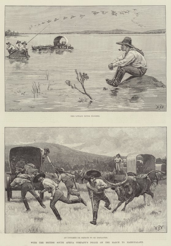 Mit der Polizei der British South Africa Company auf dem Marsch nach Mashonaland von William Barnes Wollen