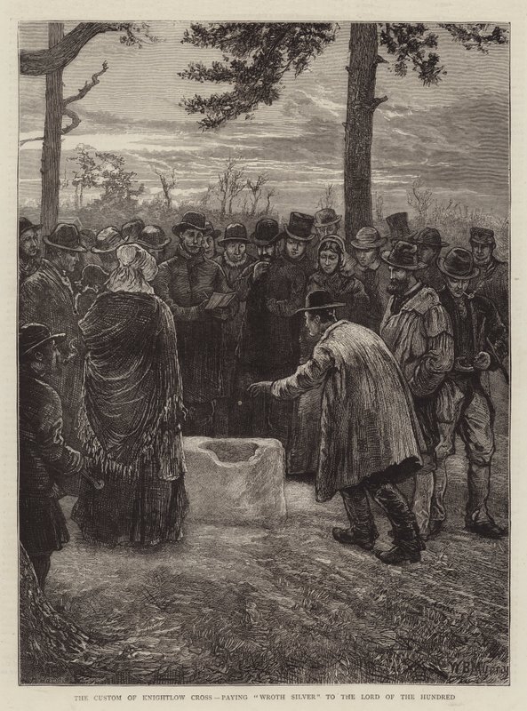 Der Brauch des Knightlow-Kreuzes, Zahlung von Wroth Silver an den Herrn der Hundert von William Bazett Murray