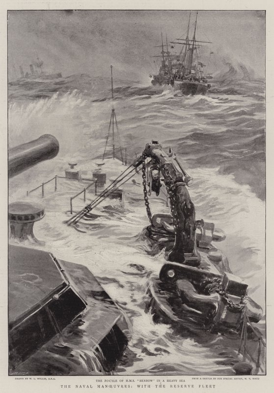 Die Marine-Manöver mit der Reserveflotte von William Lionel Wyllie