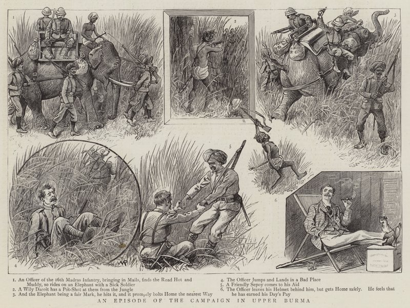 Eine Episode der Kampagne in Oberbirma von William Ralston