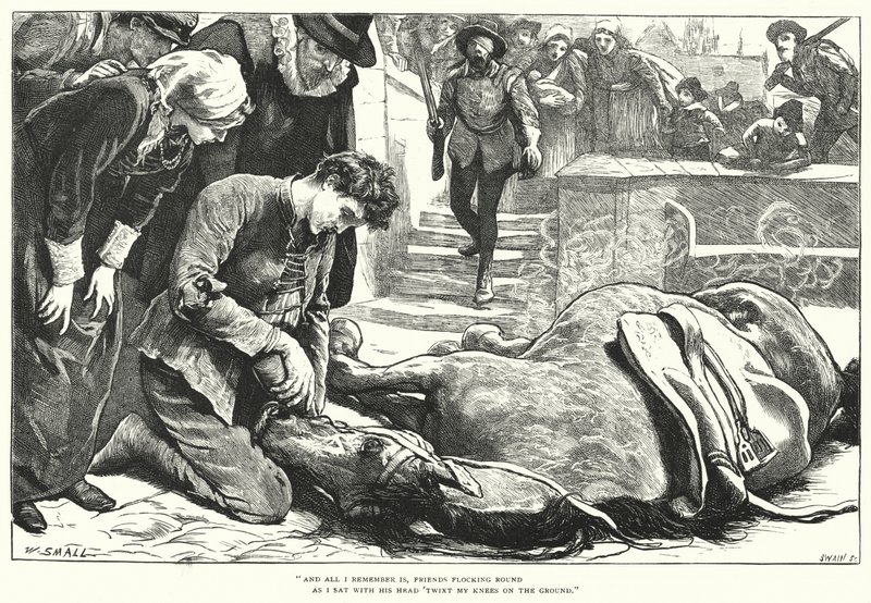 Wie sie die gute Nachricht von Gent nach Aachen brachten (Gravur) von William (after) Small