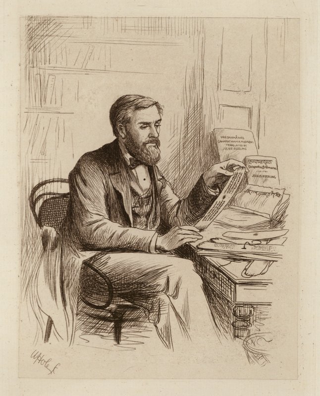 Julius Eggeling, Professor für Sanskrit und Vergleichende Philologie (Gravur) von William Brassey (after) Hole