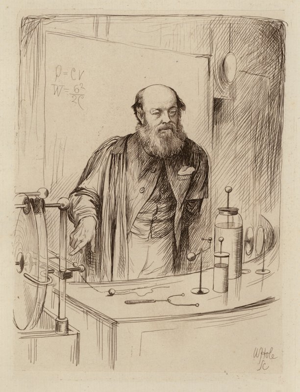 Peter Guthrie Tait, Professor der Naturphilosophie (Gravur) von William Brassey (after) Hole