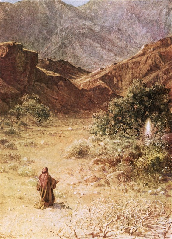 Moses und der brennende Dornbusch von William Brassey Hole