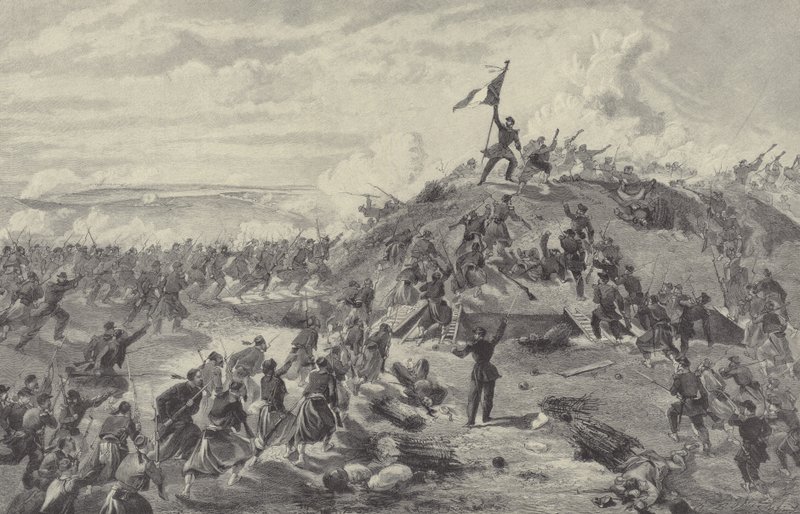 Eroberung der Malakoff-Redoute durch die Franzosen, Belagerung von Sewastopol, 8. September 1855 von William Crimea Simpson