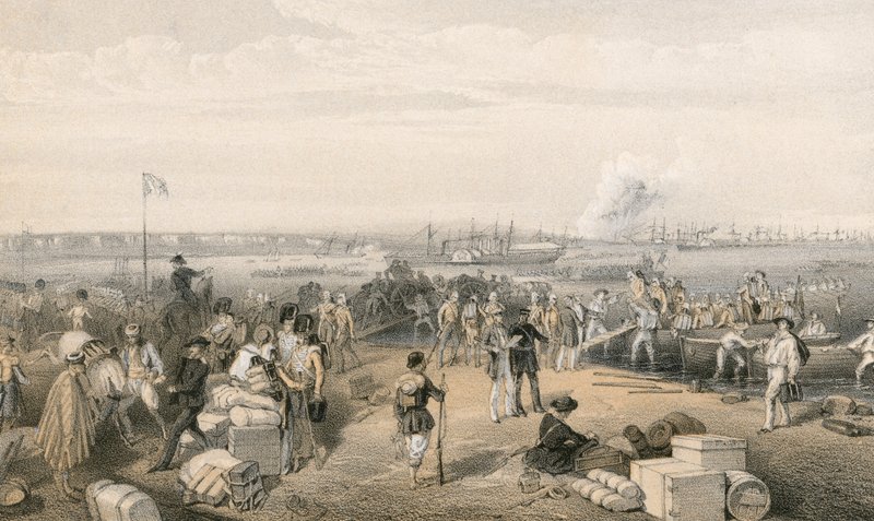 Landung der Expedition nach Kertsch und die Sprengung der St. Paul