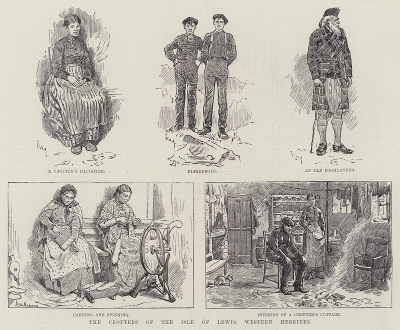 Die Kleinbauern der Isle of Lewis, Westliche Hebriden von William Douglas Almond