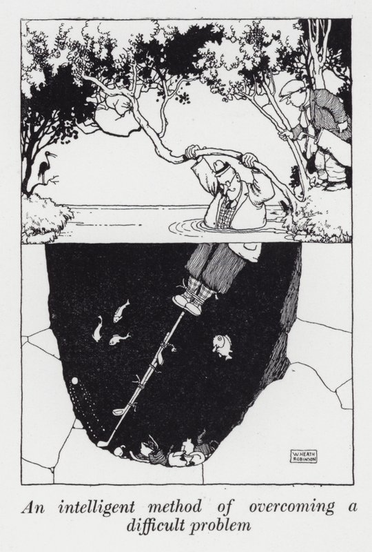 Eine intelligente Methode zur Überwindung eines schwierigen Problems von William Heath Robinson