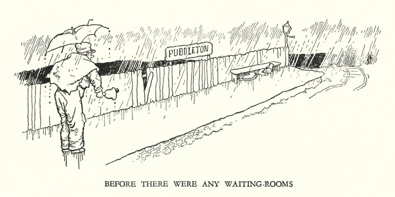 Illustration für Railway Ribaldry von W Heath Robinson (Lithografie) von William Heath Robinson