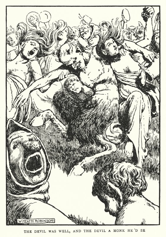 Der Teufel war gesund, und der Teufel wollte kein Mönch sein von William Heath Robinson