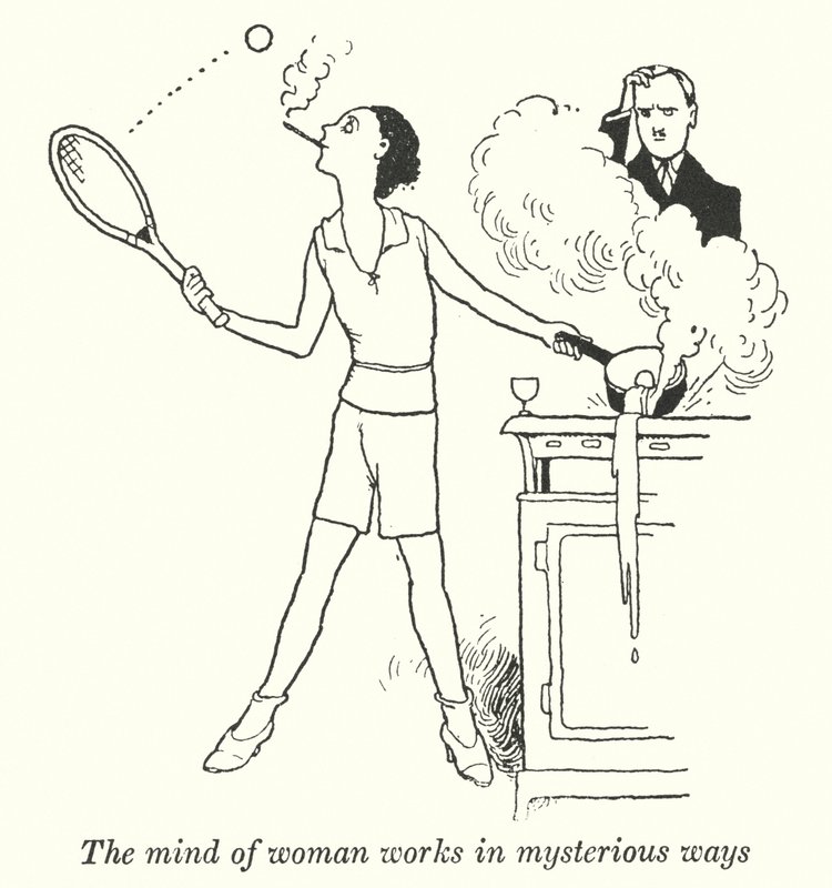 Der Geist der Frau arbeitet auf mysteriöse Weise von William Heath Robinson