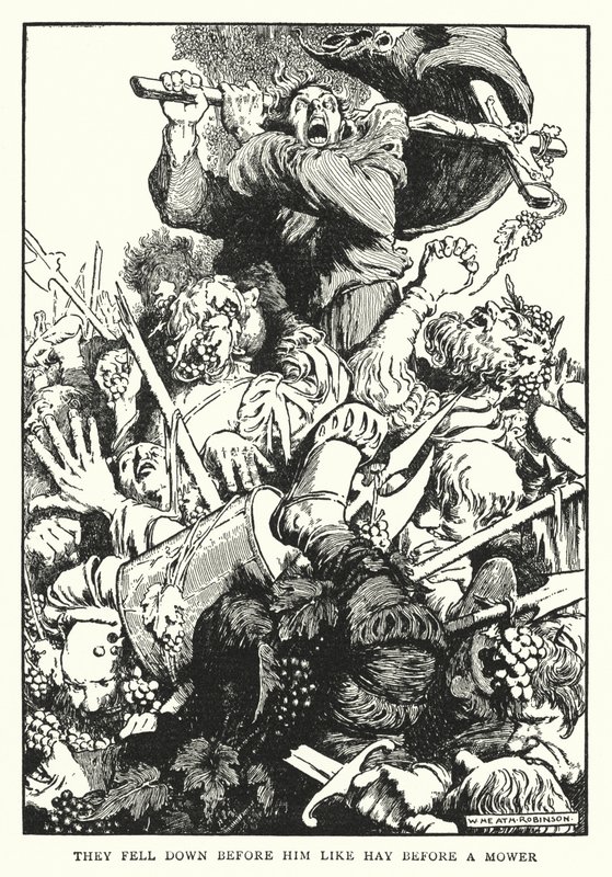 Sie fielen vor ihm nieder wie Heu vor einem Mäher von William Heath Robinson