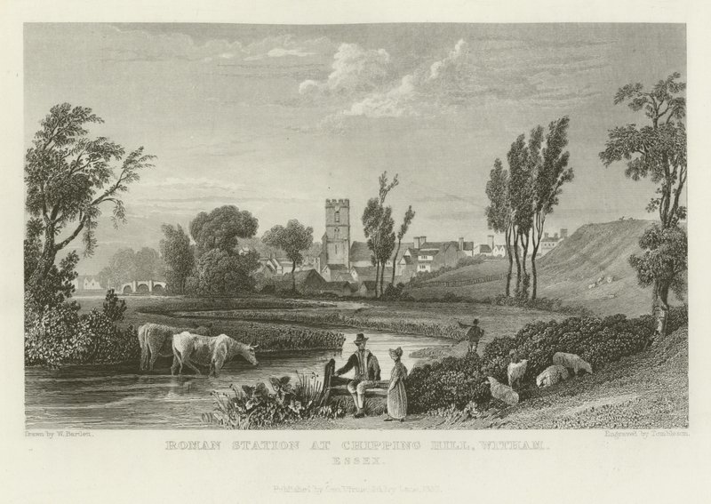 Römische Station in Chipping Hill, Witham, Essex von William Henry Bartlett