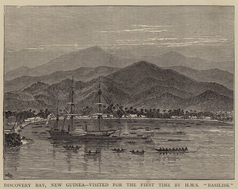 Discovery Bay, Neuguinea, zum ersten Mal besucht von HMS Basilisk von William Henry James Boot