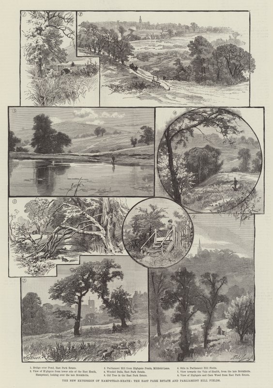 Die neue Erweiterung von Hampstead-Heath, das East Park Estate und Parliament Hill Fields von William Henry James Boot