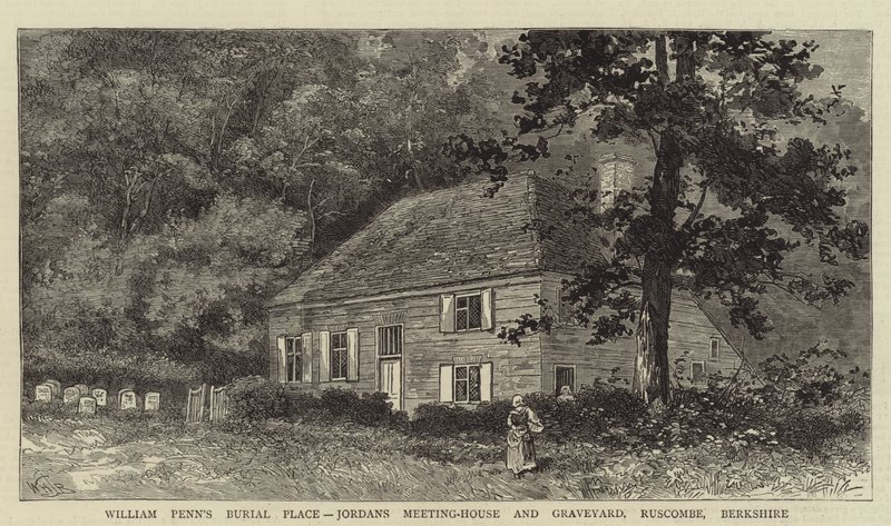 William Penns Grabstätte, Jordans Meeting-House und Friedhof, Ruscombe, Berkshire von William Henry James Boot