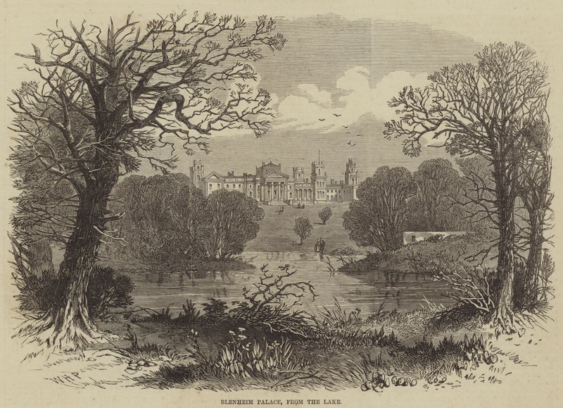 Blenheim Palace, vom See aus von William Henry Prior