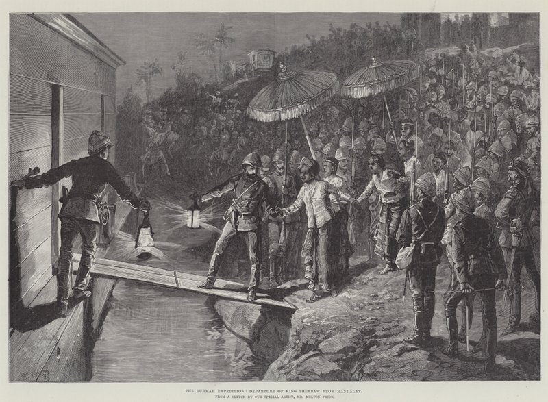 Die Burmah-Expedition, Abreise von König Theebaw aus Mandalay von William Heysham Overend