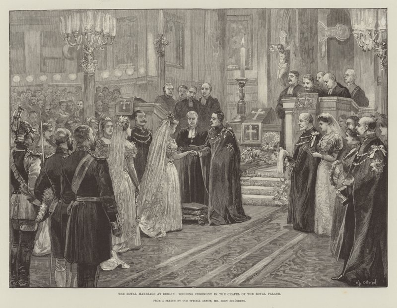 Die königliche Hochzeit in Berlin, Hochzeitszeremonie in der Kapelle des Königspalastes von William Heysham Overend