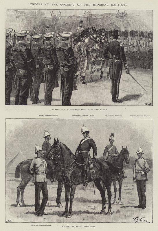 Truppen bei der Eröffnung des Imperial Institute von William Heysham Overend