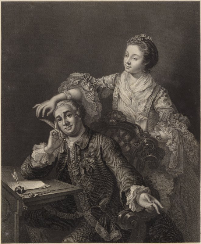 David Garrick und seine Frau von William Hogarth