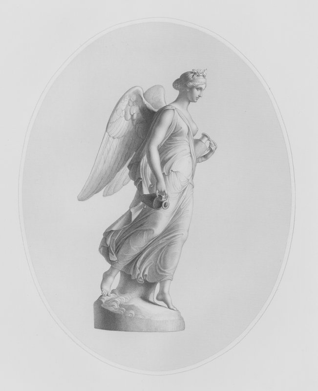 Aurora, graviert von W. Roffe nach der Statue von J. Gibson, RA, im Besitz von Mrs. Henry Sandbach (Gravur) von William John Roffe